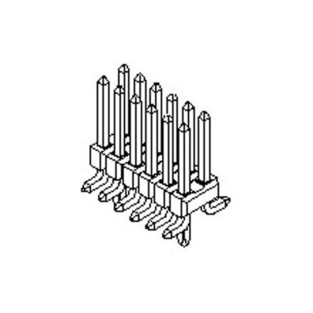 MOLEX Board Connector, 20 Contact(S), 2 Row(S), Male, Straight, 0.1 Inch Pitch, Surface Mount Terminal,  15913200